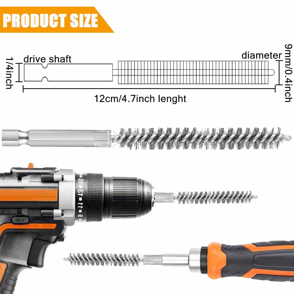 Golf Clubs Head Hosel Brush Golf Shaft Ferrules Brush Stainless Steel Bore Brush Wire Brush Cleaning Tool Electric Drill Wire Brush for Wood and Iron (2)