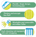 3 Pieces Blind Cleaner Duster Tool 7 Finger Dusting Cleaner for Window Venetian Washable Mini Brush Hand Held Tool for Air Conditioner Dust Dirt (3 Colors)