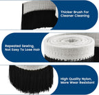 CNC Vacuum Brush, 1m x 70mm Nylon Dust Shoe Brush, Vacuum Cleaner Engraving Machine Dust Cover for CNC Router, Spindle Motor Milling Machine (Black)