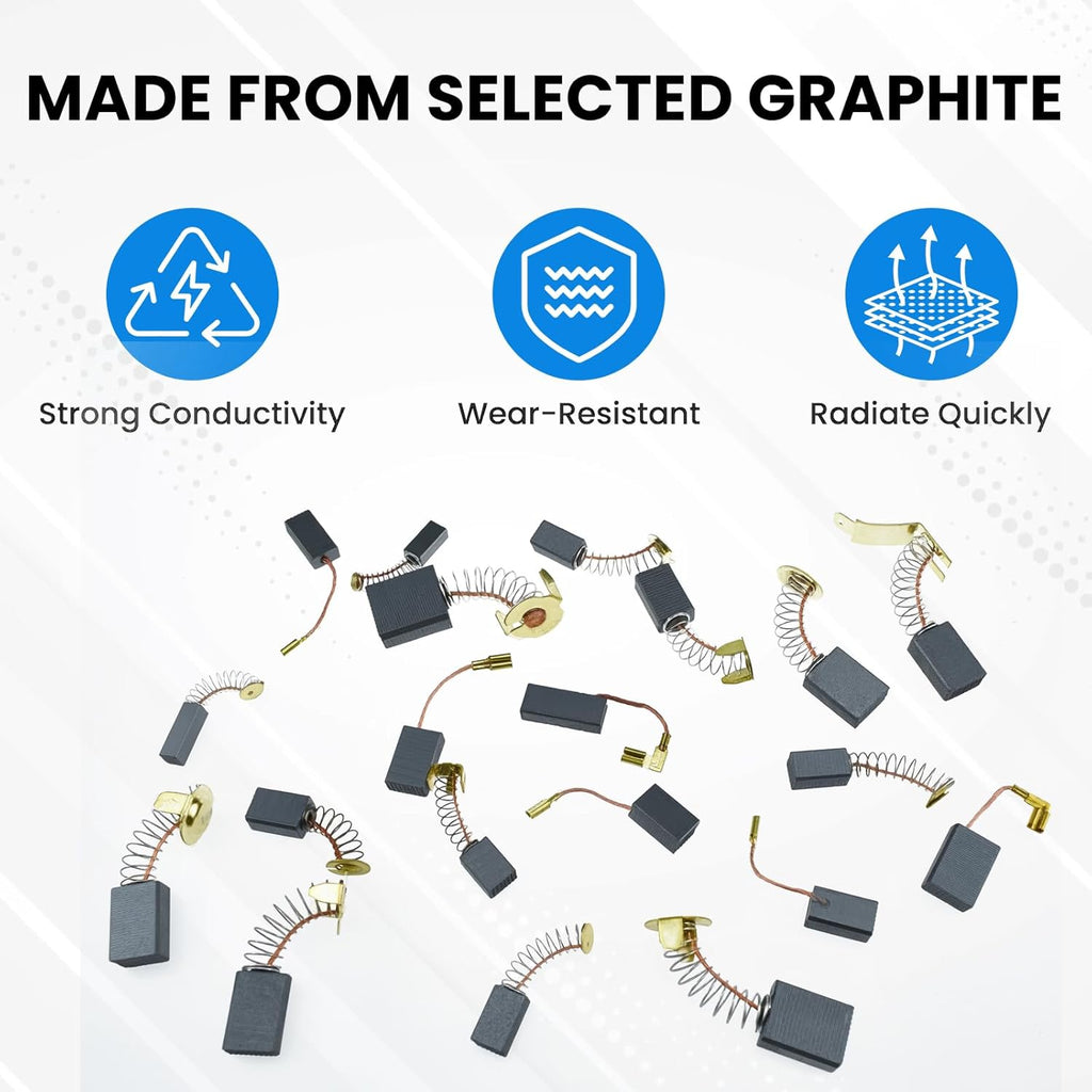 80Pcs Electric Motor Carbon Brushes Set, 20 Different Models Carbons Brushes, Carbon Brush Replacement for Carbons Brush Motor Maintenance