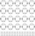 20 Set Stainless Steel Bottle Opener Insert Kits Metal Beer Bottle Opener Beer Wine Hardware Parts with 42Pcs Screws for DIY Resin Mould Kit Bottle Opener (Silver)