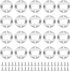 20 Set Stainless Steel Bottle Opener Insert Kits Metal Beer Bottle Opener Beer Wine Hardware Parts with 42Pcs Screws for DIY Resin Mould Kit Bottle Opener (Silver)