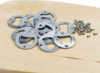 20 Set Stainless Steel Bottle Opener Insert Kits Metal Beer Bottle Opener Beer Wine Hardware Parts with 42Pcs Screws for DIY Resin Mould Kit Bottle Opener (Silver)