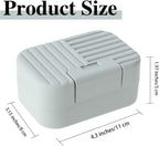 2 Pack Travel Soap Case with Lever - Holder for Soap & Shampoo Bars with Secure 4-Point Closure