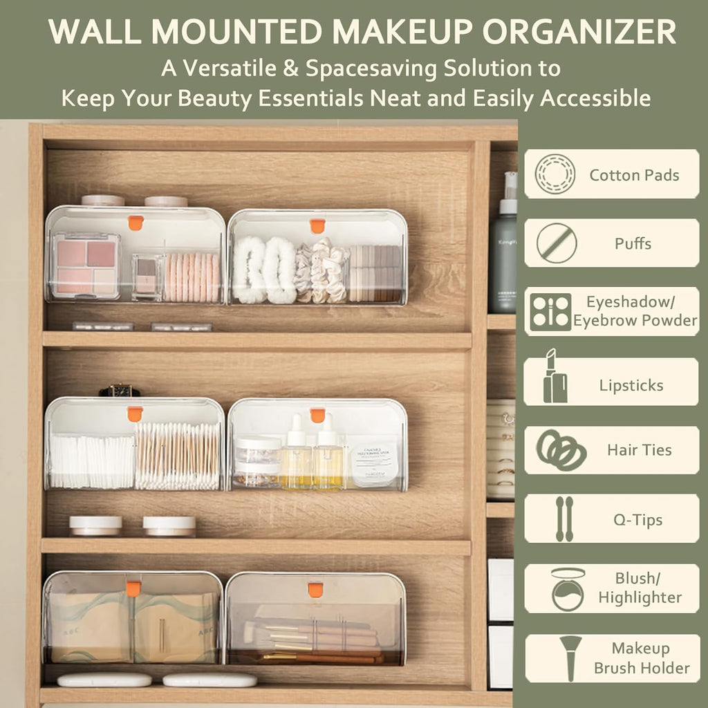 White Storage Box with Lid for Cotton Swabs Cotton Pads Toothpicks Household Organizer