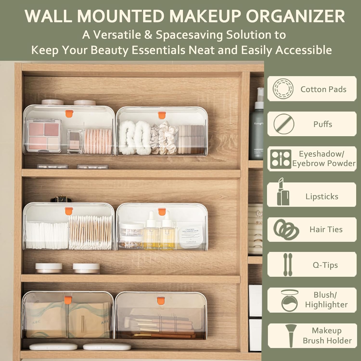 White Storage Box with Lid for Cotton Swabs Cotton Pads Toothpicks Household Organizer