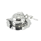 Fun Teapot Shaped Stainless Steel Loose Tea Strainer Reusable Tea Infuser Gift for Tea Lovers 1 Set