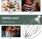 [Upgrade] K5AWW Replacement Whole Stainless Steel Wire Whip for 5 Quart Bowl-Lift 6-Wire Whip Kitchenaid mixer Attachment,Whole Body Food Grade Stainless Steel, Healthier, Rust free, More Durablee