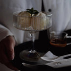 Ribbed Coupe Glasses Set Of 4 | Espresso Martini Glasses | Vintage Cocktail Glasses | Margarita Glass