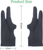 Artist Drawing Glove 3-Layer Palm Rejection [2 Pack Black and Pink]