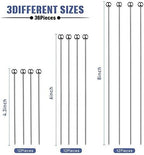 36 Pieces Cocktail Picks Stainless Steel Martini Picks 4, 6, 8, Inch Stainless Steel Appetizer Drink Sticks Cocktail Toothpicks for Hamburger Birthday Party Home Bar