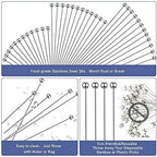 36 Pieces Cocktail Picks Stainless Steel Martini Picks 4, 6, 8, Inch Stainless Steel Appetizer Drink Sticks Cocktail Toothpicks for Hamburger Birthday Party Home Bar