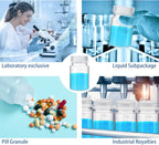 12 Pcs Plastic Sample Bottles with Screw Cap, Liquid Containers with Lid for Lab Reagent Sample Medicine Pill Water Storage, Travel Bottles(Clear,3oz 100ml,Wide Mouth-white Scale)
