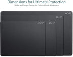 Leather Desk Pad 36" x 20",  Office Desk Mat Waterproof Black - Premium Quality - Smooth Mouse Writing Surface - Maximum Protection Dual-Sided Pu Leather Blotter for Desk Office/Home