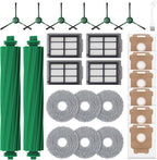 25 Pcs Replacement Parts Kit for iRobot Roomba Plus 405/505 / 507 Combo Robot Vacuum, Accessories Include 2 Main Brush, 6 Vacuum Bags, 4 Hepa Filters, 6 Mop Pads, 6 Side Brushes, 1 Cleaning Brush