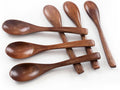 6PCS Wooden Spoons for Eating, 6 Inch Small Wooden Spoons for Honey, Coffee, Tea, Hot Cocoa, Jam, Bath Salts, Little Wood Table Spoon for Stirring, Smooth Finish, Unique Gifts for Men Women