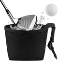 Golf Ball Cleaner Pouch with Belt Clip, 2-in-1 Waterproof Golf Ball Washing Bag, Leak-Proof Microfiber Inner Lining, Portable Golf Club Groove Cleaner Accessory, Practical Golfing Gift for Men & Women