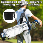 Golf Ball Cleaner Pouch with Belt Clip, 2-in-1 Waterproof Golf Ball Washing Bag, Leak-Proof Microfiber Inner Lining, Portable Golf Club Groove Cleaner Accessory, Practical Golfing Gift for Men & Women