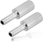 Stainless Steel Aeration Stone, 0.5 Micron Diffion Stone with 1/4" Hose Barb, Stainless Steel Aeration Oxygenation Stone Carbonating Stone for Home Brewing Beer (Pack of 2)