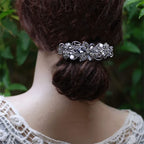 4 PCS Hair Barrettes for Women Ladies, Flower Crystal Rhinestones Barrette Pearl Spring Hair Clip Accessories Women Fashion Ponytail Holders Barrette for Daily Wear Mothers Day present