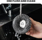 Steel Wool Scrubber with Handle, Upgrade Heavy Duty Stainless Steel Dish Scrubber for Cleaning Dishes, Iron Pots, Stoves, Kitchen Sink (2 pcs)