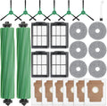 25 Pcs Replacement Parts for iRobot Roomba Plus 405 Combo/505 Combo /507 Combo Robot Vacuum Cleaner, Include 2 Main Brushes, 6 Dust Bags, 6 Mop Pads, 4 Filters, 6 Side Brushes and 1 Cleaning Tool