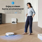 24 Pcs Replacement Parts for Ecovacs Deebot T50 Pro Omni / T50 Pro Omni Gen2 / T50 Omni Robot Vacuum, Include 1 Main Brush, 6 Dust Bags, 4 Filters, 6 Side Brushes, 6 Mop Pads and 1 Cleaning Tool