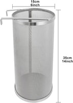 300 Micron 6"x14" Spider Strainer Mesh Hops for Home Beer Brewing Filter Kettle