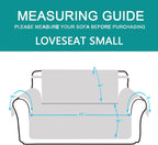 UNICE Home Reversible Sofa Cover Bundle Loveseat Cover(Sofa+Loveseat Small, Coffee)