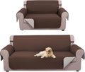 UNICE Home Reversible Loveseat Cover Bundle Oversized Couch Cover(XL Sofa+Loveseat, Coffee)
