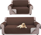 UNICE Home Reversible Loveseat Cover Bundle Oversized Couch Cover(XL Sofa+Loveseat, Coffee)