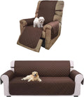 UNICE Home Reversible Sofa Cover Bundle Chair Cover(Sofa+Chair, Coffee)