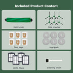 24 Pcs Accessories Kit for iRobot Roomba Plus 405 Combo/505 Combo/507 Combo Robot Vacuum Cleaner: 1 Main Brush, 6 Dust Bags, 6 Mop Pads, 4 Filters, 6 Side Brushes and 1Cleaning Brush(400/500 Series)