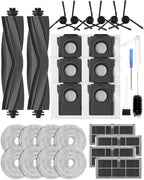 Accessories Replacement Part for Dreame X40 ultra/ L40 ultra /X40 master/Mova P50 Pro Ultra/Mova P10 Pro Ultra Robot Vacuum Cleaner, 2 Main Brush, 4 Carbon HEPA Filters,6 Side Brushes- 29 pcs