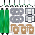 27 Pcs Replacement Parts for iRobot Roomba Plus 405 Combo/505 Combo /507 Combo Robot Vacuum Cleaner, include 2 Main Brushes, 6 Dust Bags, 6 Mop Pads, 4 Filters, 6 Side Brushes and 1 Cleaning Tool