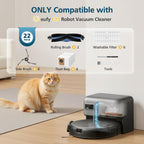 C10 Accessories for eufy C10 Robot Vacuum, 22 Pack Replacement Parts Include: 2* Main Rolling Brush, 6* Washable Filter, 6* Side Brush, 6* Dust Bag, 2* Cleaning Tool