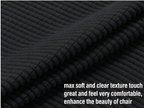 Stretch Full Cover Chair Cover 6-Pack - Waterproof Anti-Slip Elastic Seat Protector for Dining Room Hotel - Thick Warm Waffle Texture - Black (6-Pack)