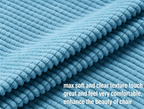 Stretch Full Cover Chair Cover 6-Pack - Waterproof Anti-Slip Elastic Seat Protector for Dining Room Hotel - Thick Warm Waffle Texture - Dusty Blue (6-Pack)