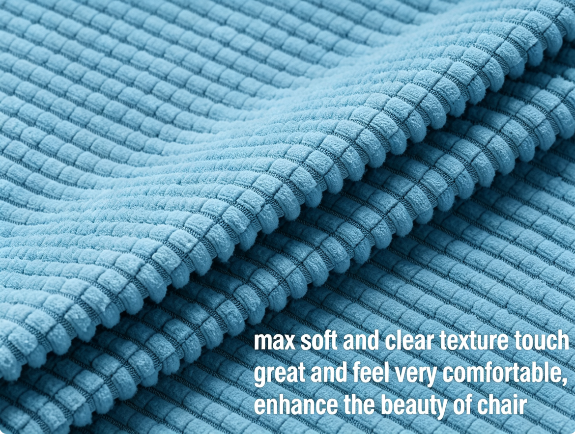 Stretch Full Cover Chair Cover 6-Pack - Waterproof Anti-Slip Elastic Seat Protector for Dining Room Hotel - Thick Warm Waffle Texture - Dusty Blue (6-Pack)