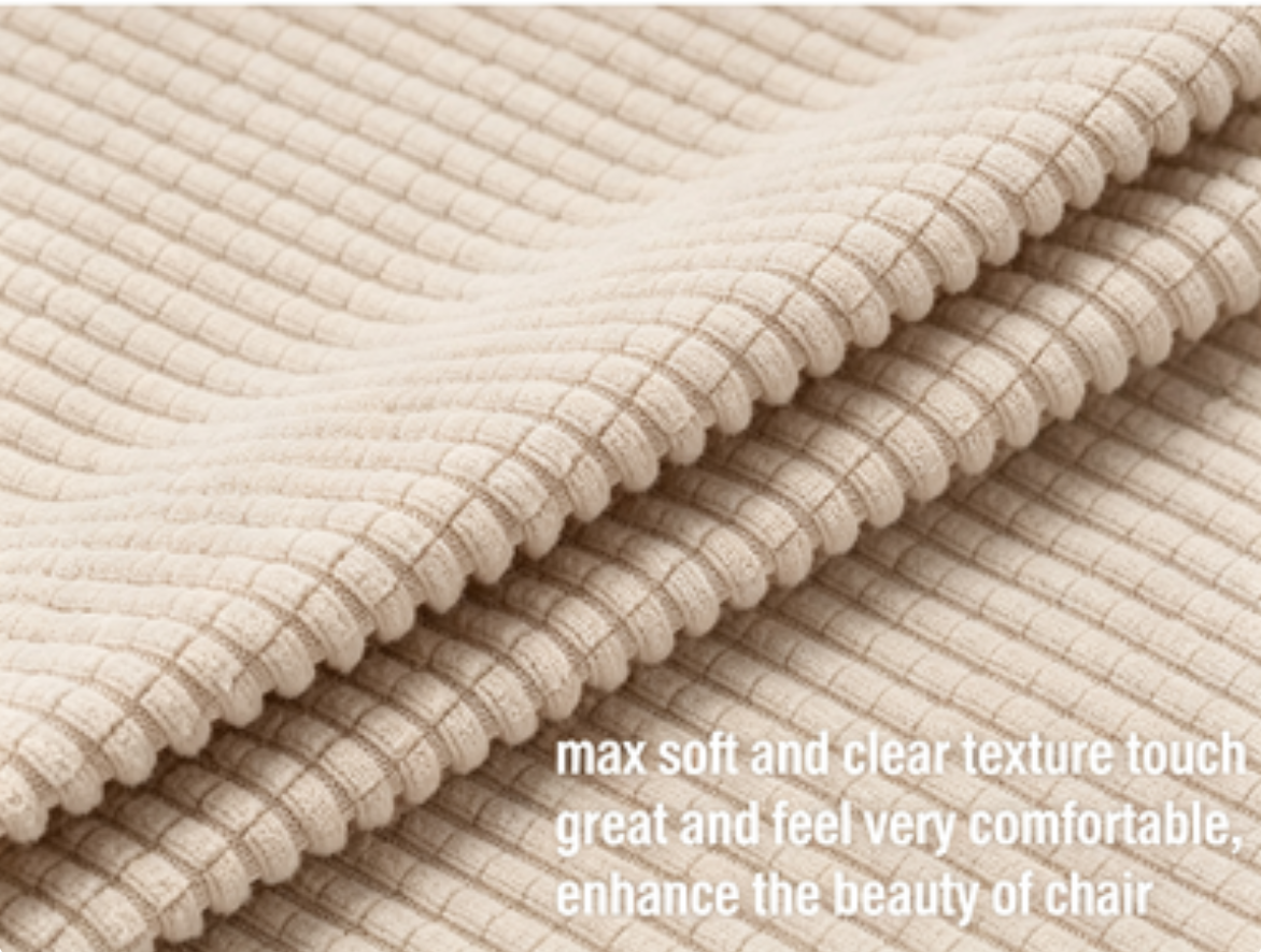 Stretch Full Cover Chair Cover 6-Pack - Waterproof Anti-Slip Elastic Seat Protector for Dining Room Hotel - Thick Warm Waffle Texture - Khaki (6-Pack)