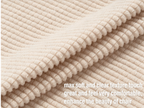 Stretch Full Cover Chair Cover 6-Pack - Waterproof Anti-Slip Elastic Seat Protector for Dining Room Hotel - Thick Warm Waffle Texture - Natural (6-Pack)