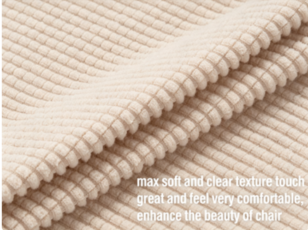 Stretch Full Cover Chair Cover 6-Pack - Waterproof Anti-Slip Elastic Seat Protector for Dining Room Hotel - Thick Warm Waffle Texture - Natural (6-Pack)
