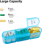 Pill Organizer 3 Times a Day, Weekly Pill Case, Travel Pill Box 7 Day, Daily Medicine Organizer with Large BPA Free Container to Hold Vitamins, Supplements and Medication