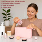 Travel Pill Organizer, 7 Compartments Portable Pill Case, Compact and Portable Pill Box, Small Pill Container for Pocket Purse Medicine Organizer, Daily Pill Box to Hold Vitamins