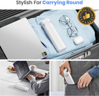 7-Day Pill Organizer, Travel Pill Case with Easy-to-Use Design, Large-Capacity Vitamin Box, Portable Drawer Medication Organizer for Once-a-Day Vitamins, Pills, and Supplements (White)