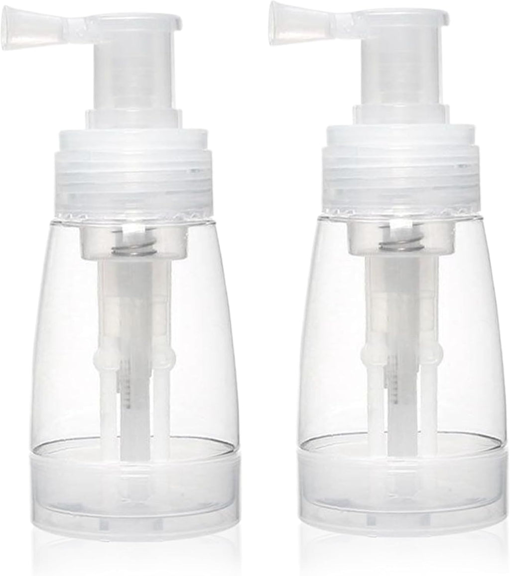 2PCS Powder Spray Bottle, 180ml Portable Powder Dispenser with Converging Nozzle, Powder Container Even Dispensing Powder Spray for Baby Powder, Body Powder and Even Edible Glitter