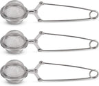 Snap Ball Tea Strainer,  3 Pack Premium Stainless Steel Tea Infuser with Handle for Loose Leaf Tea Fine Mesh Tea Balls Filter Infusers