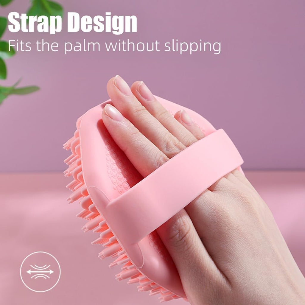 2PCS Scrubbies - Scrubbies The Sud Bud,Silicone Body Scrubber, Exfoliating Body Scrubber for Sensitive Skin, Scrubbies for Body, Silicone Body Brush for Showering, Charcoal (Grey and Black)