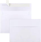 50 Packs 5x7 Envelopes, White A7 Envelopes for Invitations, Printable, Self Seal Weddings, Photos, Postcards, Greeting Cards, Mailing (5.25x7.25in)