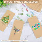 120 PCS Money Envelopes for Cash Kraft Paper, 6.5”x3.2” Small Self-Adhesive, Saving Challenge Coin Coin, Check, Budget, Item Organizer - 6.5"x 3.2"